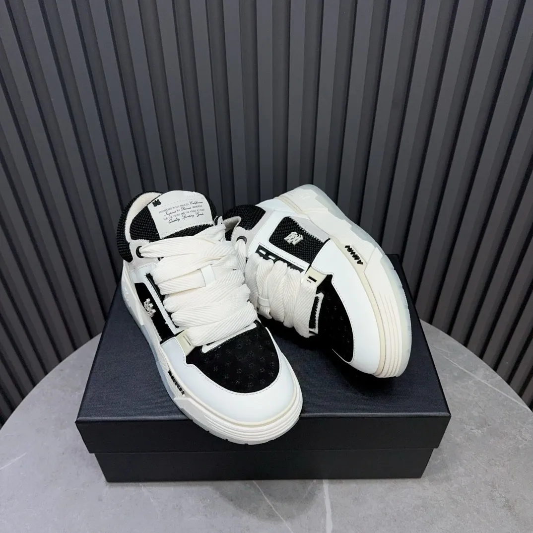Men's shoes 💰660💰 AMIRI AMIRI trendy brand hot sale 🔥 Available all year round, couples 💑 Official website synchronization Imported fabrics 1⃣️ vs 1⃣️ replica, original factory special original sole, 35-45 (45. non-refundable)